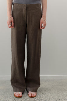 Leeway Linen Pants - Khaki