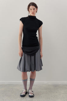 Audrey Silk Cashmere Top - Black