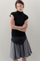 Audrey Silk Cashmere Top - Black