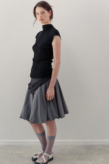 Audrey Silk Cashmere Top - Black