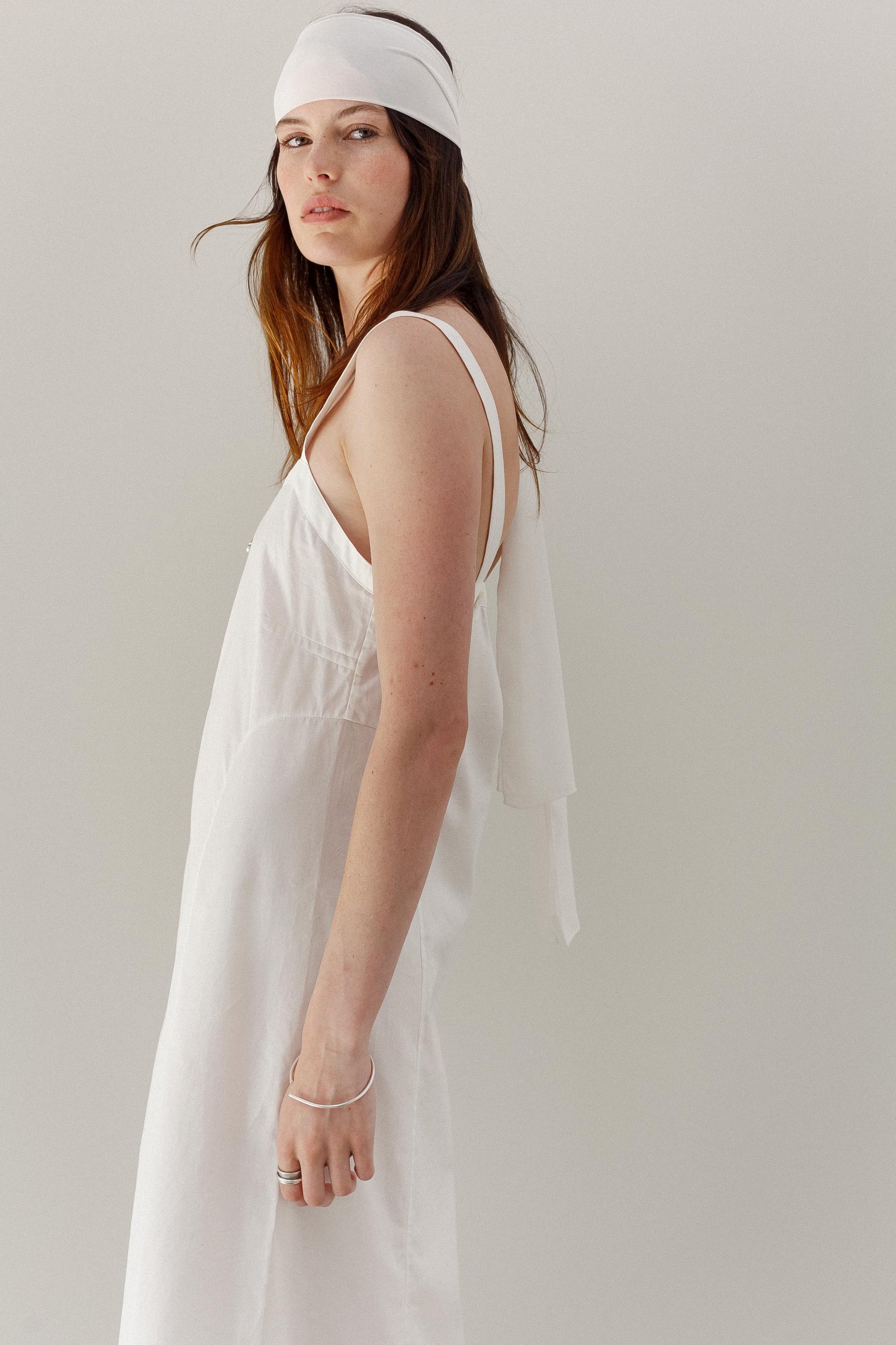 Dalliance Cotton Slip Dress - White