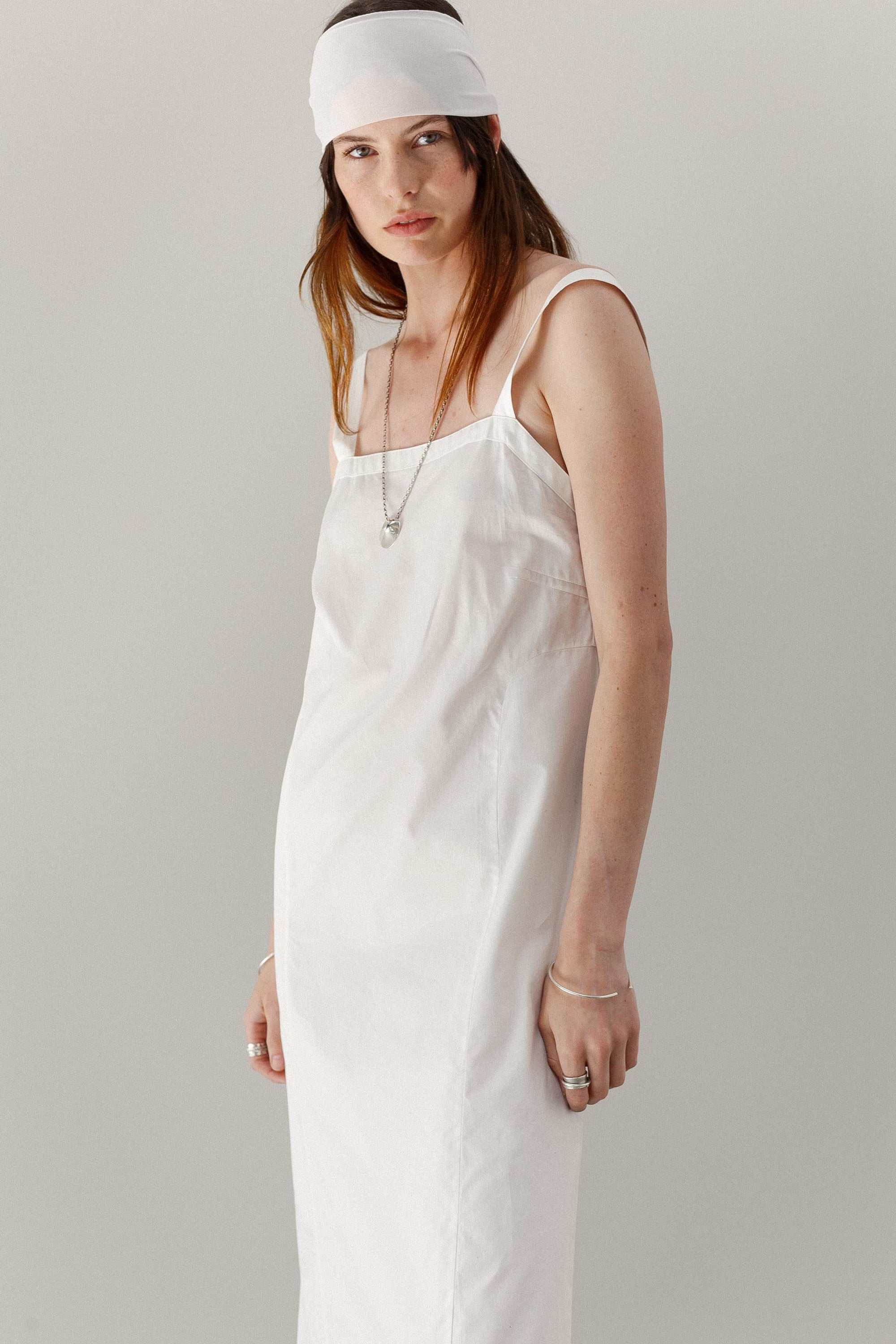 Dalliance Cotton Slip Dress - White