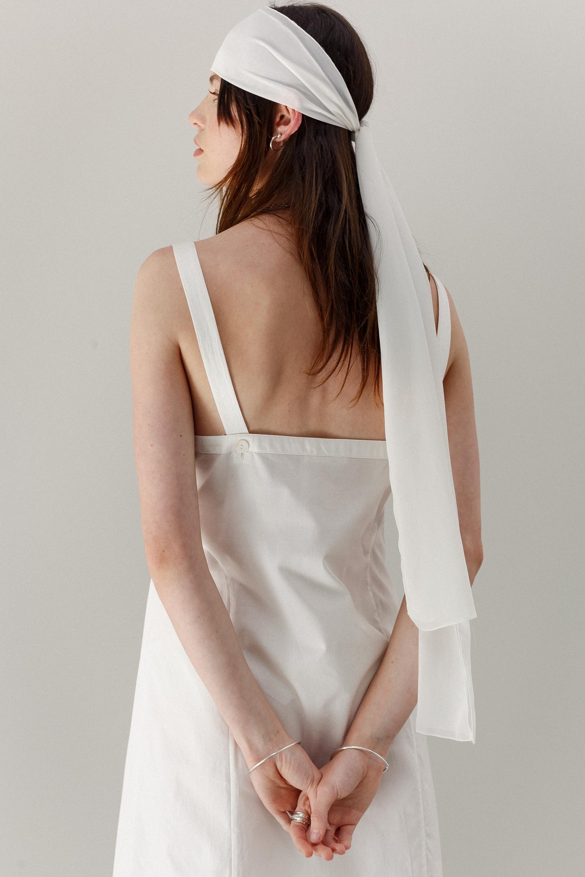 Dalliance Cotton Slip Dress - White