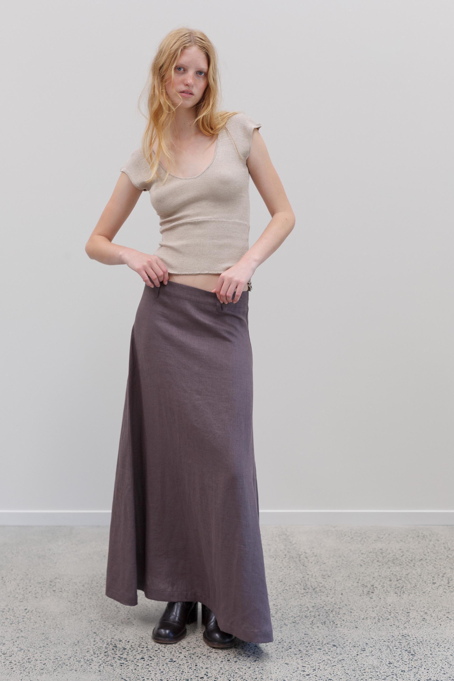 Sedona Linen Skirt - Ash