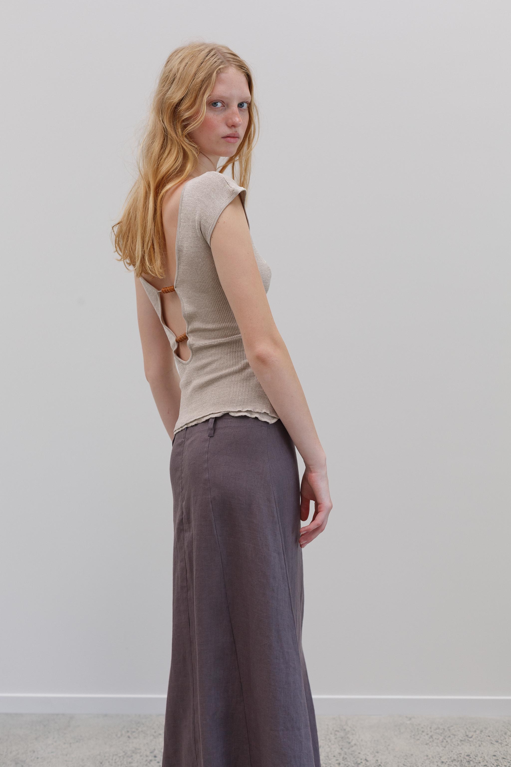 Sedona Linen Skirt - Ash