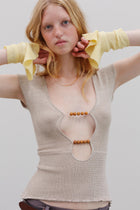 Wha Silk Top - Sand Marl