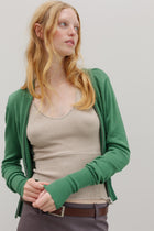 Wes Silk Cotton Hoodie - Fresh Green