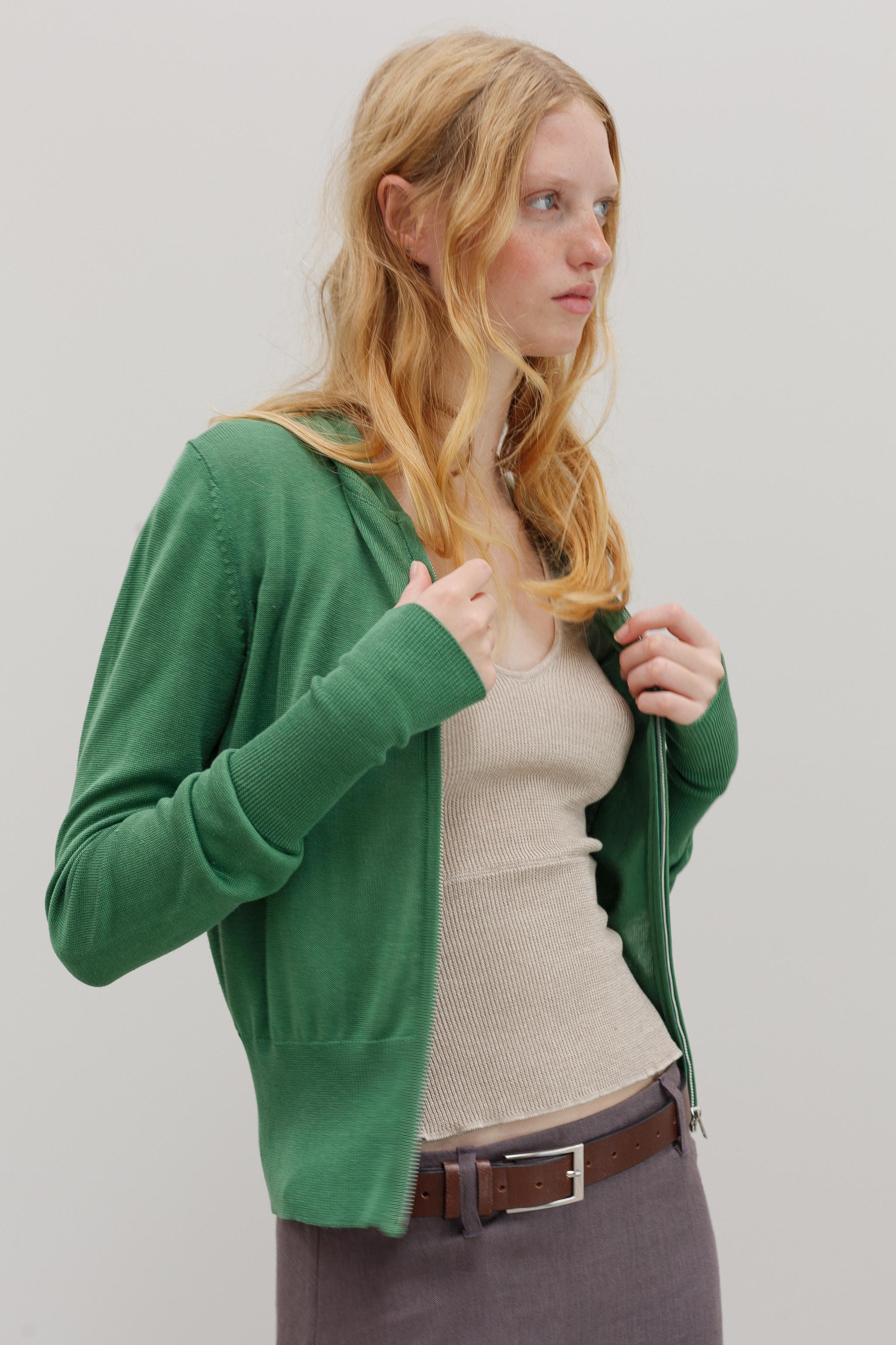 Wes Silk Cotton Hoodie - Fresh Green