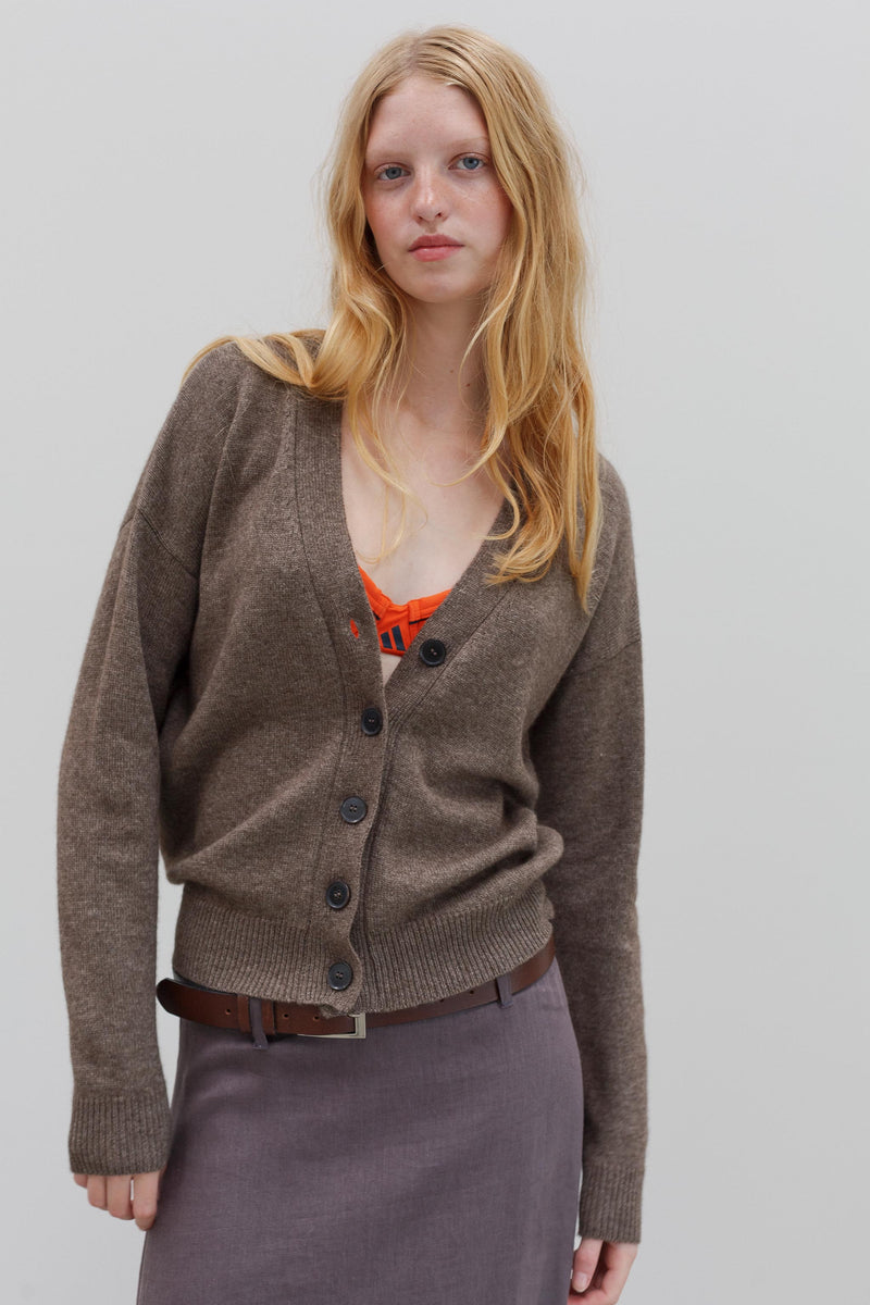 Aida Yak Cardigan - Bark