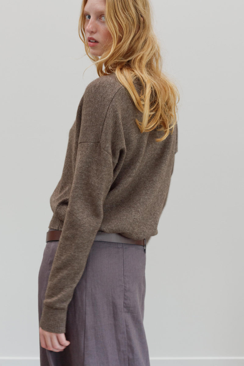 Aida Yak Cardigan - Bark