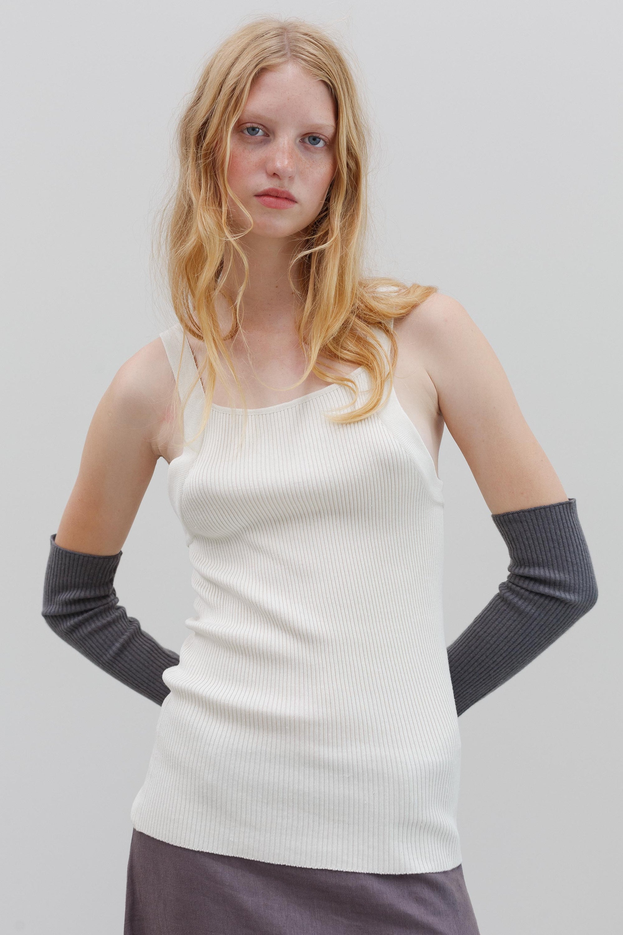 Deda Cashmere Gloves - Marl Grey