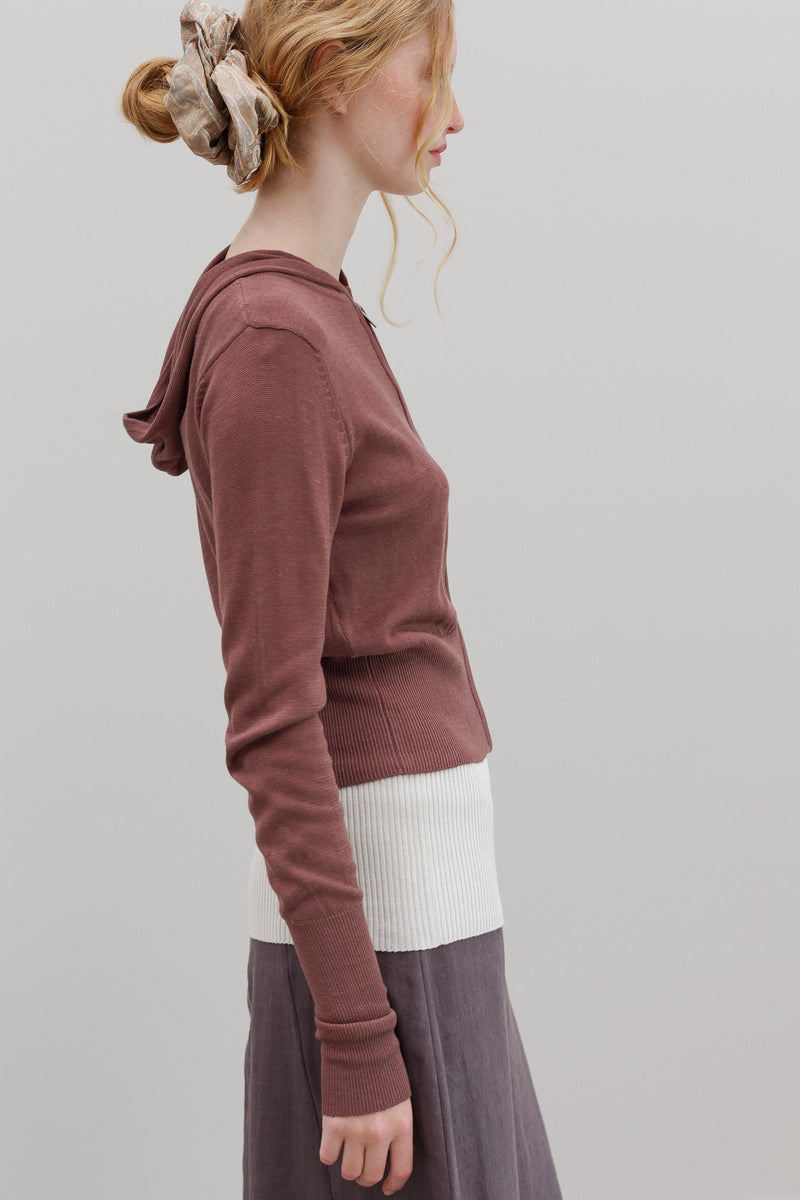 Wes Silk Cotton Hoodie - Sumac