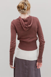 Wes Silk Cotton Hoodie - Sumac