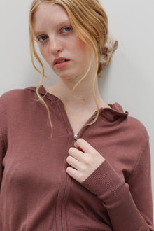Wes Silk Cotton Hoodie - Sumac