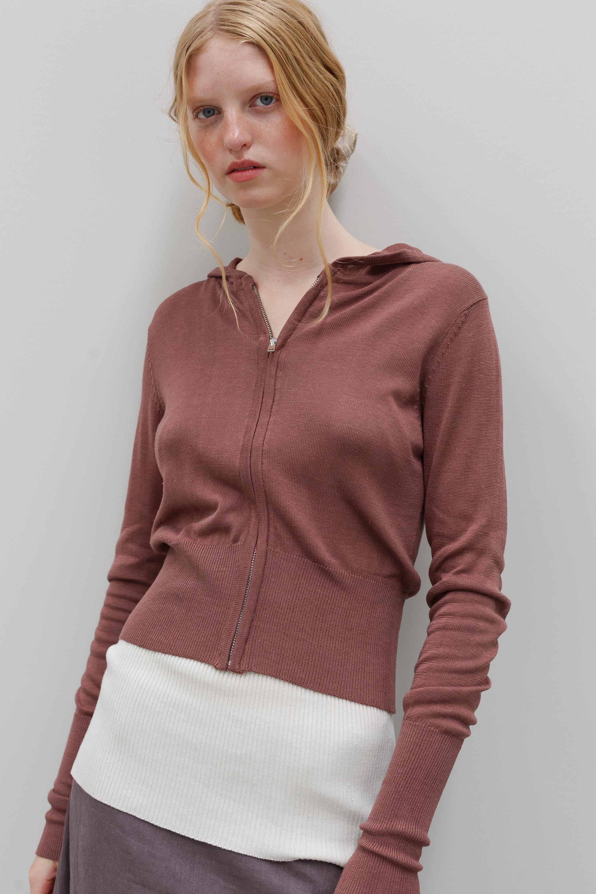 Wes Silk Cotton Hoodie - Sumac
