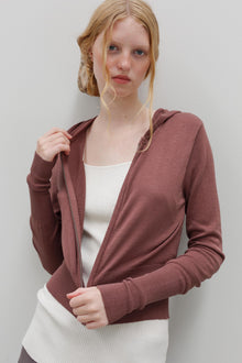 Wes Silk Cotton Hoodie - Sumac