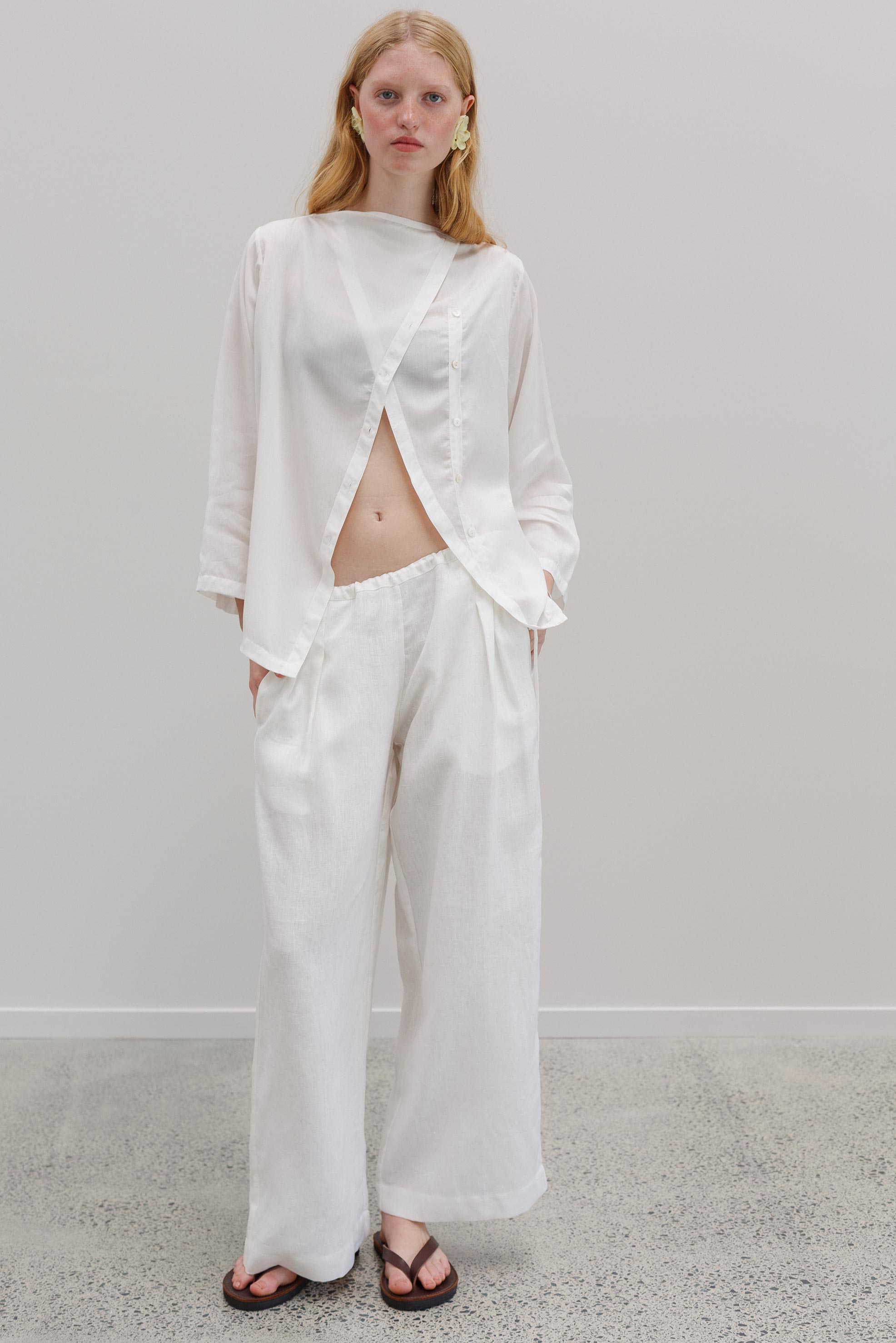 Yudi Linen Pants - Rice Paper