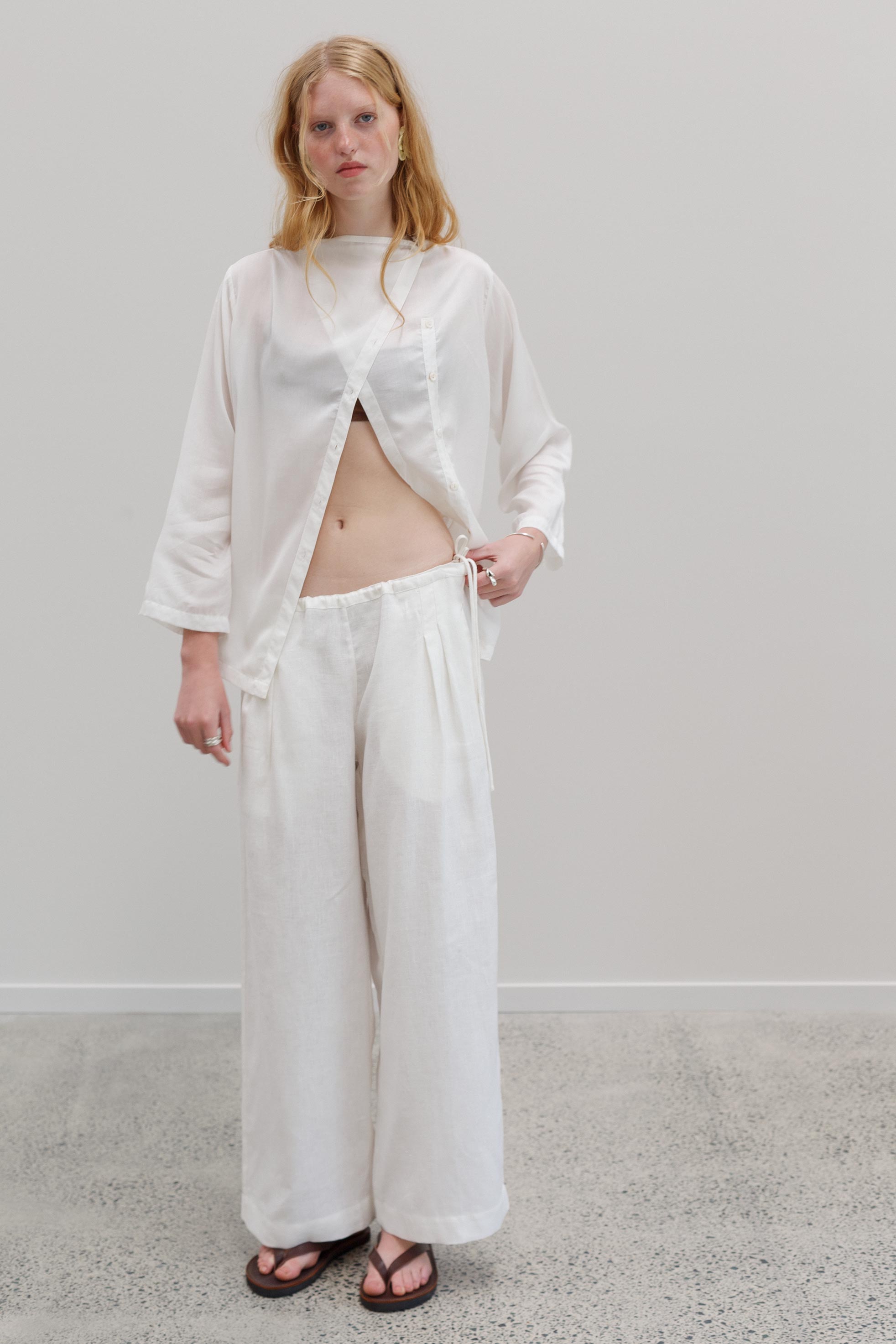 Yudi Linen Pants - Rice Paper