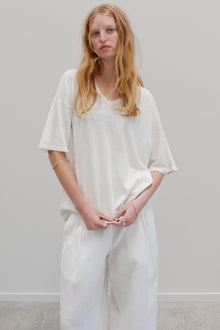 Kind Hemp Embroidery Top - Blanc