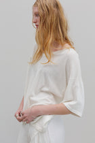 Kind Hemp Embroidery Top - Blanc