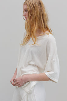 Kind Hemp Embroidery Top - Blanc
