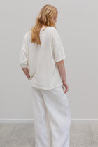 Kind Hemp Embroidery Top - Blanc