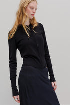 Wes Silk Cotton Hoodie - Black