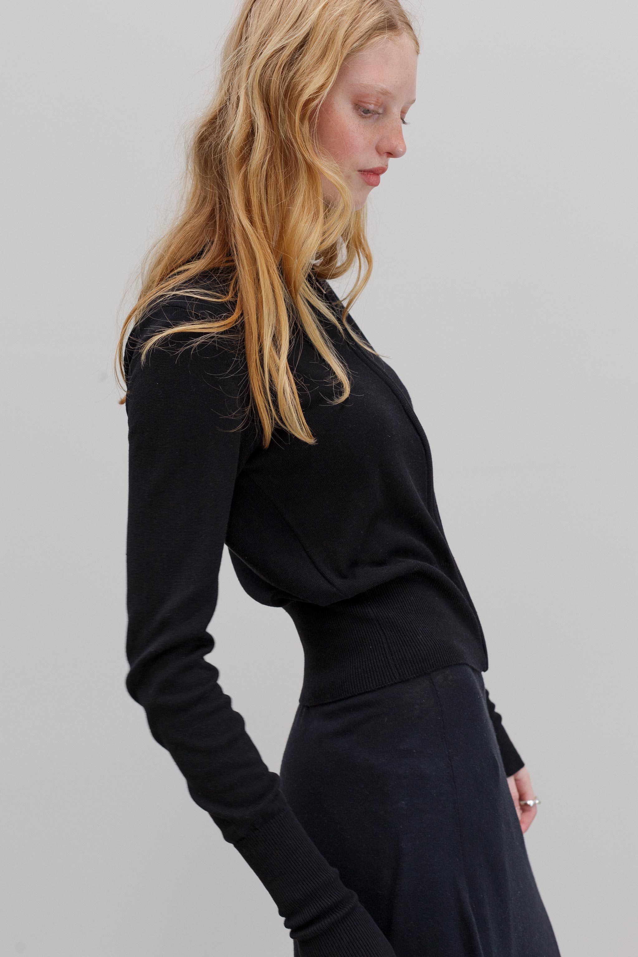 Wes Silk Cotton Hoodie - Black