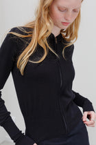 Wes Silk Cotton Hoodie - Black