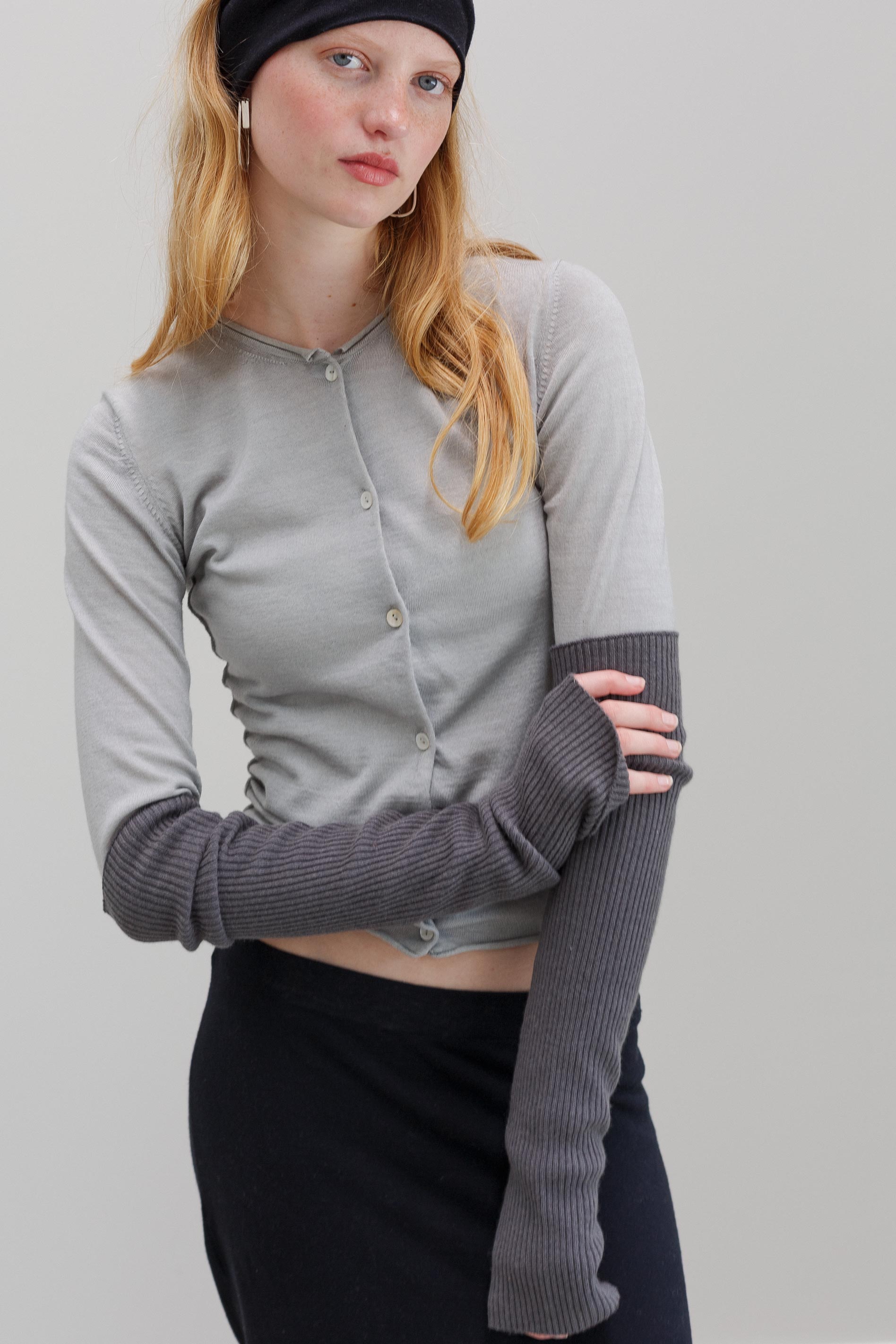 Deda Cashmere Gloves - Marl Grey