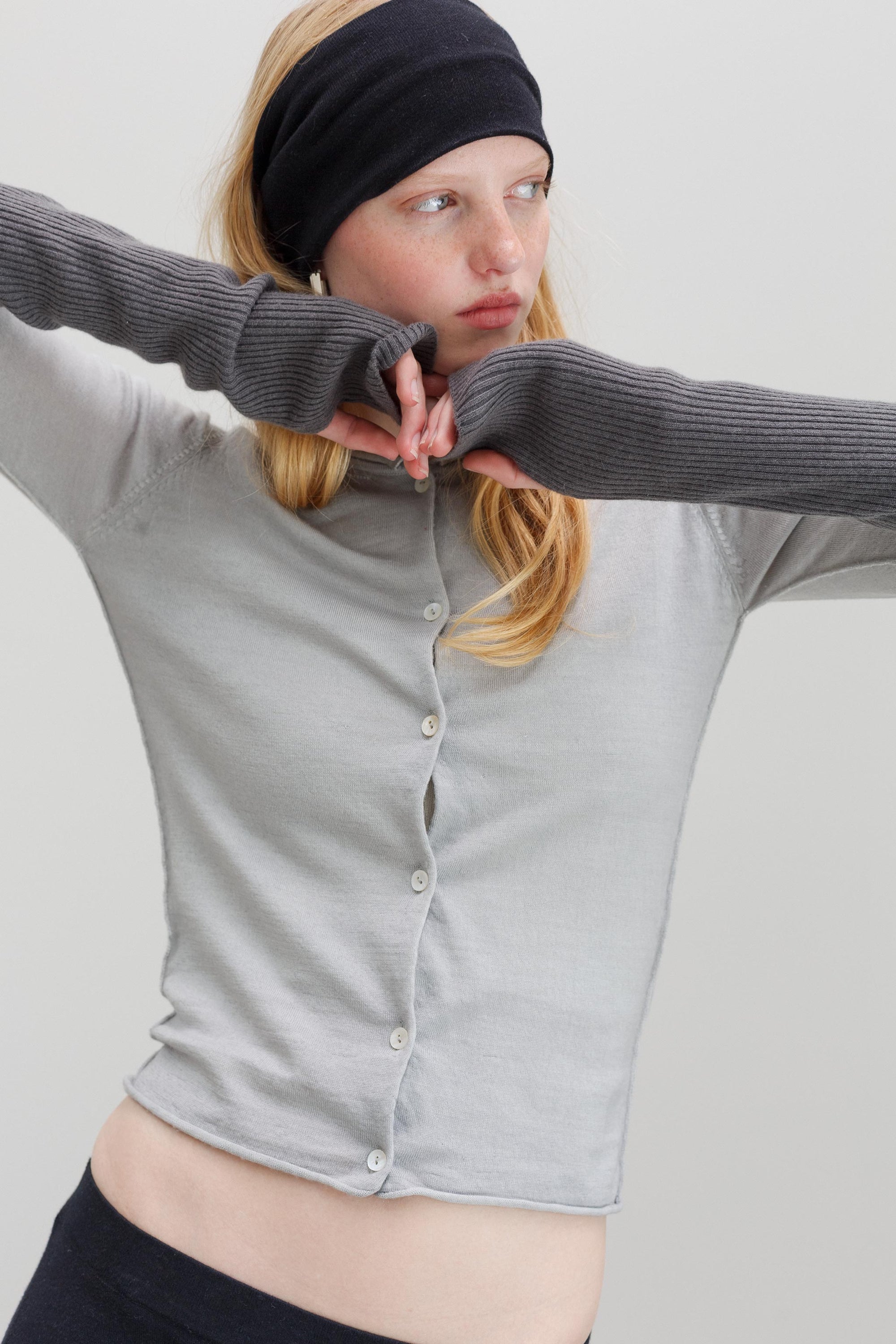 Deda Cashmere Gloves - Marl Grey