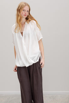 Rose Petal Tencel Blouse - White