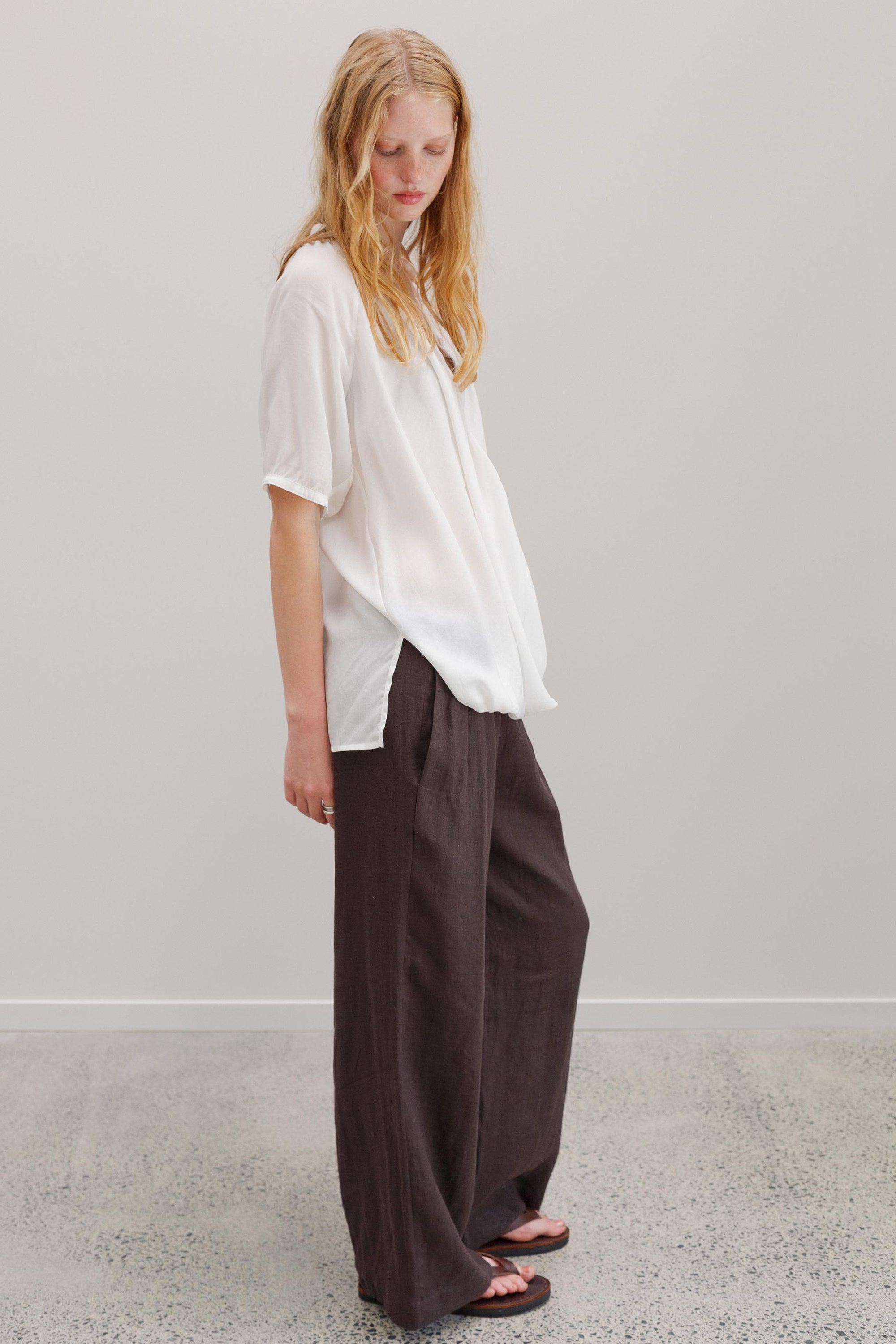 Rose Petal Tencel Blouse - White