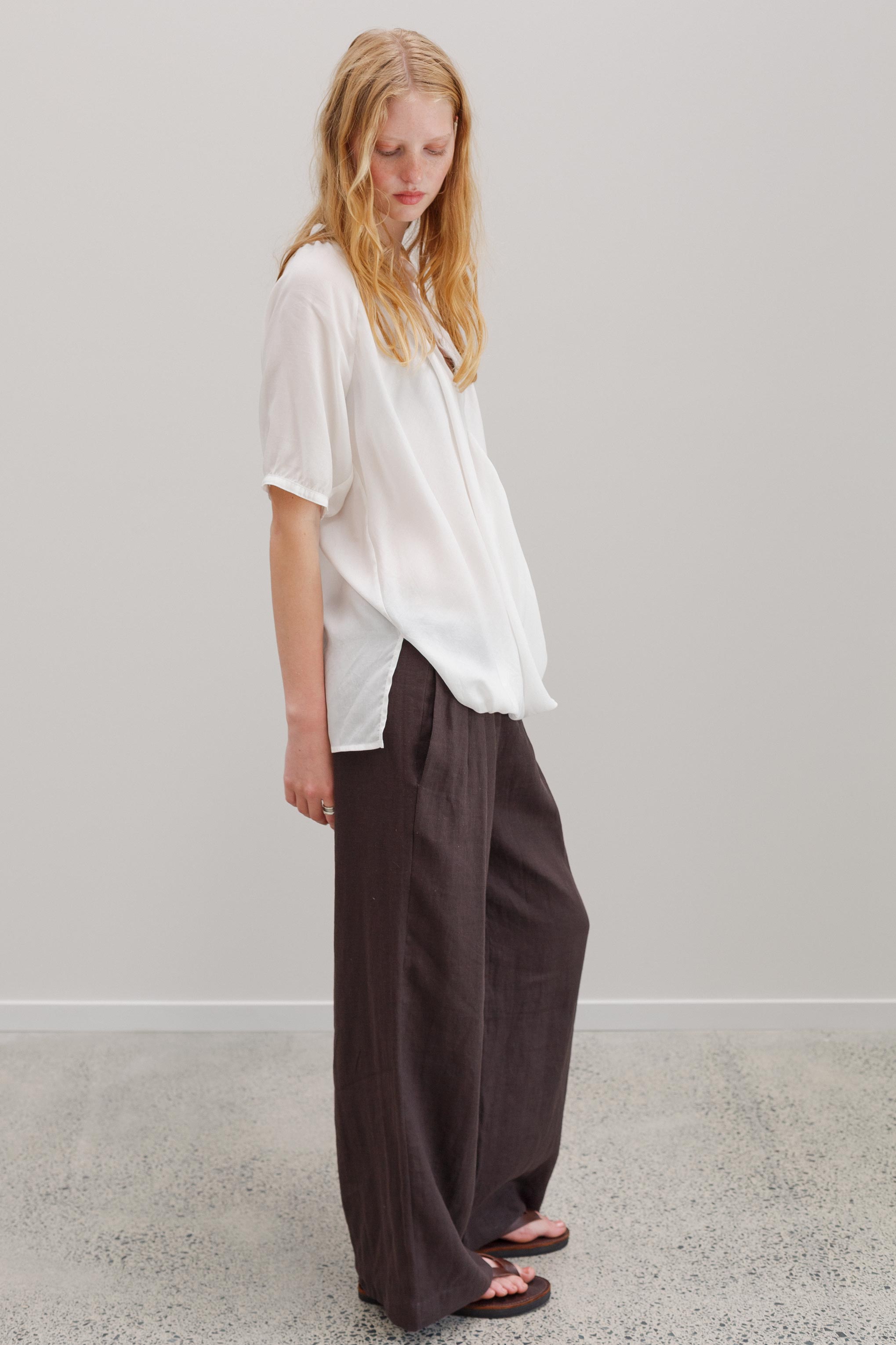 Rose Petal Tencel Blouse - White