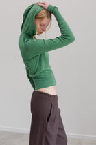 Wes Silk Cotton Hoodie - Fresh Green