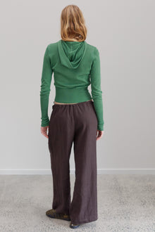 Wes Silk Cotton Hoodie - Fresh Green