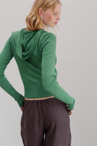 Wes Silk Cotton Hoodie - Fresh Green