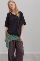 Kind Hemp Embroidery Top - Black