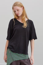 Kind Hemp Embroidery Top - Black