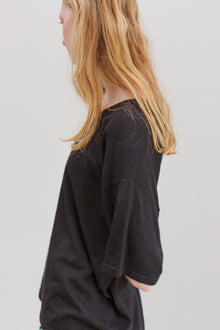 Kind Hemp Embroidery Top - Black
