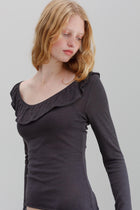 Flower Silk Top - Riverstone