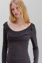 Flower Silk Top - Riverstone