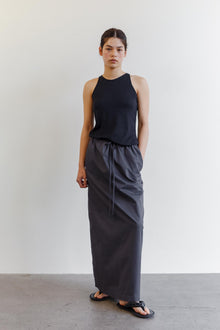 Hera Cotton Skirt - Charcoal