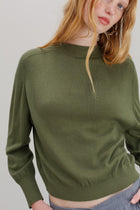 Florin Cashmere Cotton Jumper - Olive