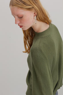 Florin Cashmere Cotton Jumper - Olive
