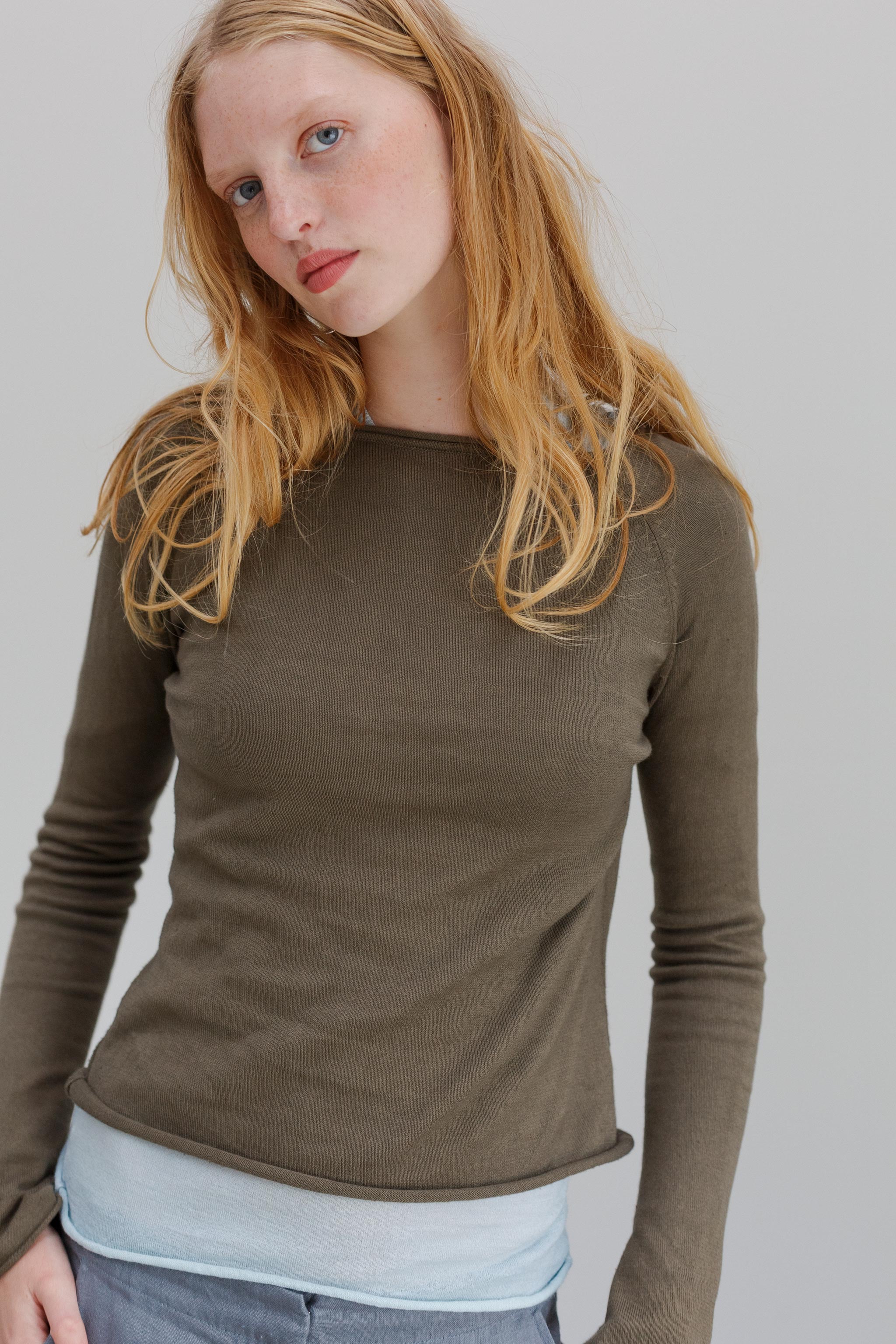 Maya Cotton Jumper - Olive