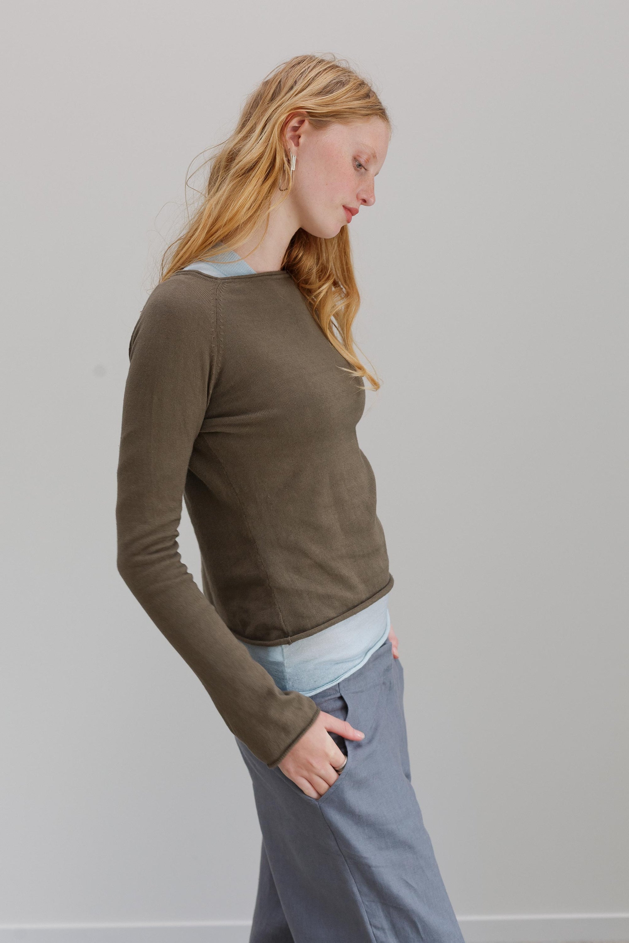 Maya Cotton Jumper - Olive