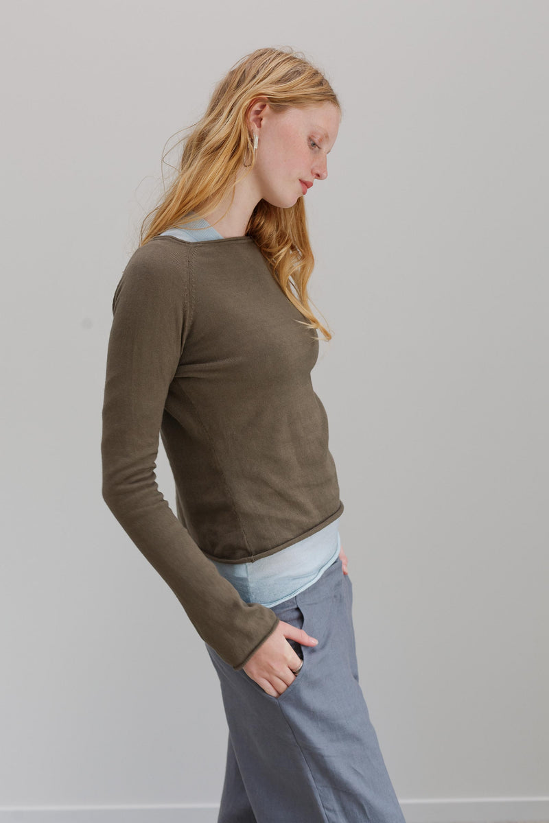 Maya Cotton Jumper - Olive