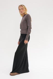 Chi Cashmere Cotton Skirt - Black