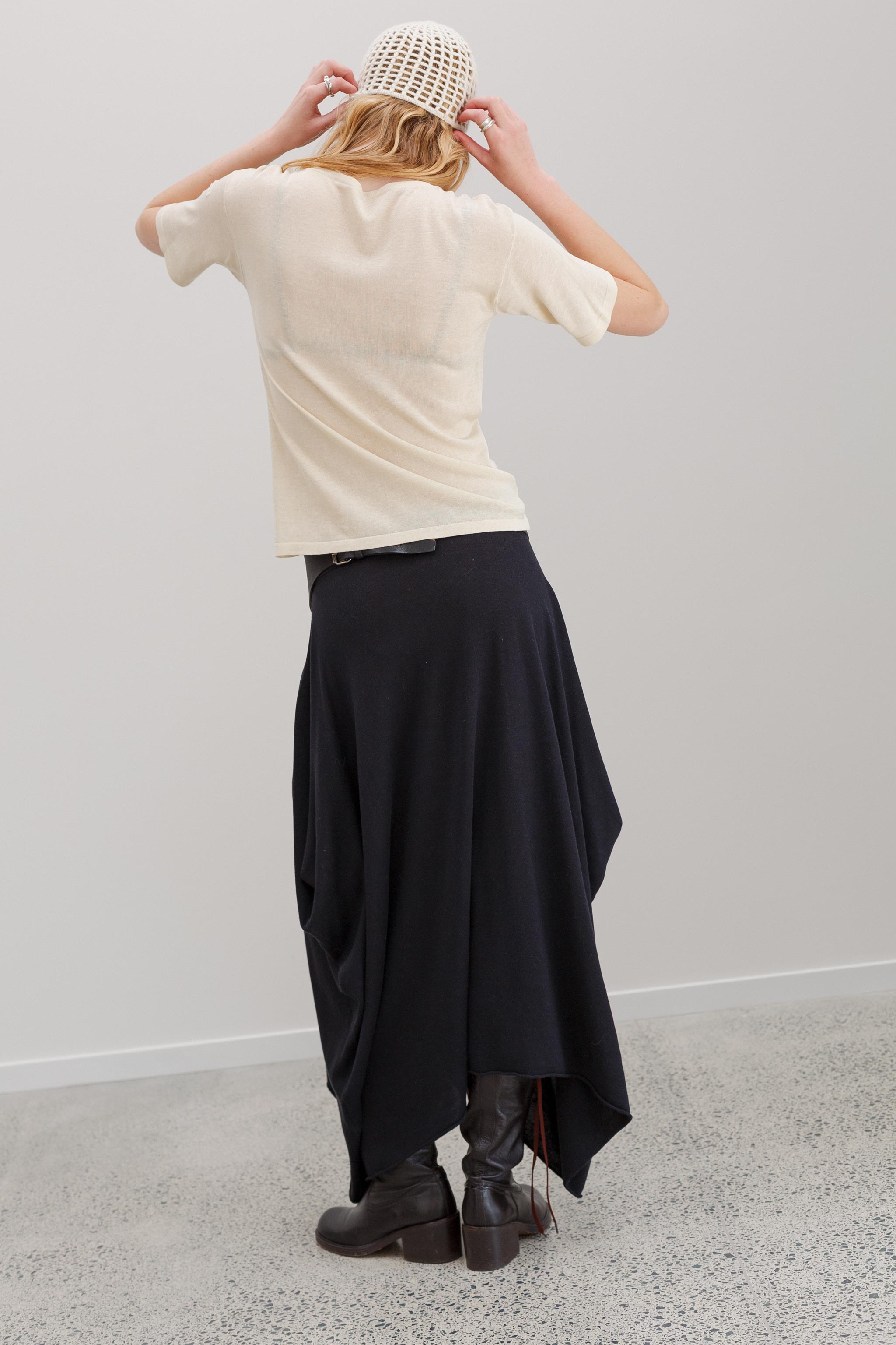 Mink Silk Embroidery Top - Shell